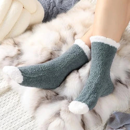 Soft and warm fleece socks for winter