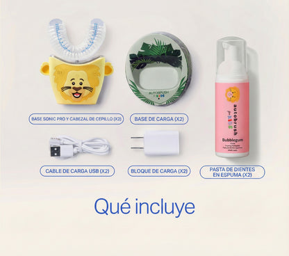 Paquete Cepillo Automatico® De Ultra Sonido Pro: Para Niño