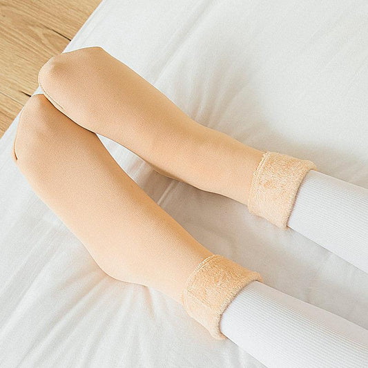 Winter socks for snow, made of velvet