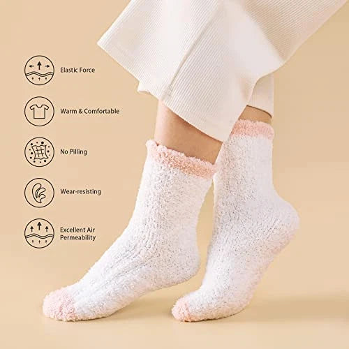 Soft and warm fleece socks for winter