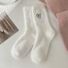 Thick embroidered velvet winter socks