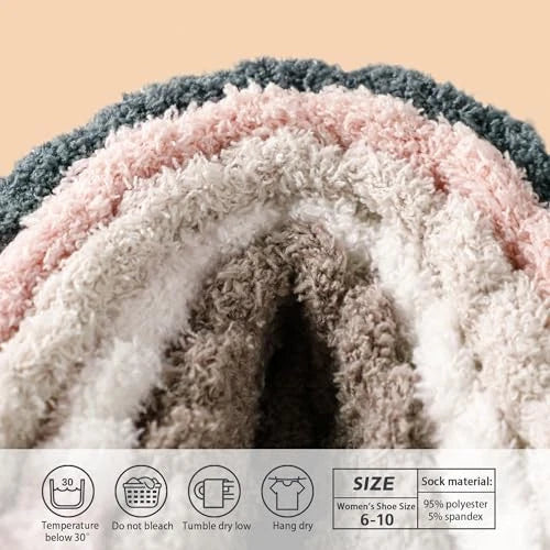 Soft and warm fleece socks for winter