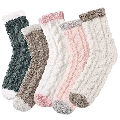 Soft and warm fleece socks for winter