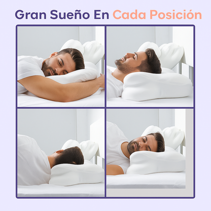 Almohada cervical 3D ortopédica para aliviar el dolor de cuello y columna.