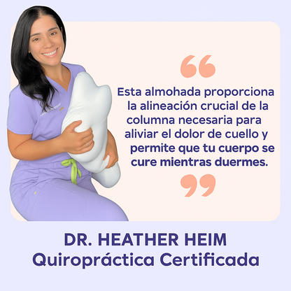 Almohada cervical 3D ortopédica para aliviar el dolor de cuello y columna.