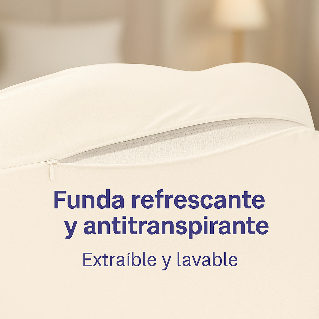 Almohada cervical 3D ortopédica para aliviar el dolor de cuello y columna.