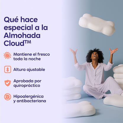 Almohada cervical 3D ortopédica para aliviar el dolor de cuello y columna.