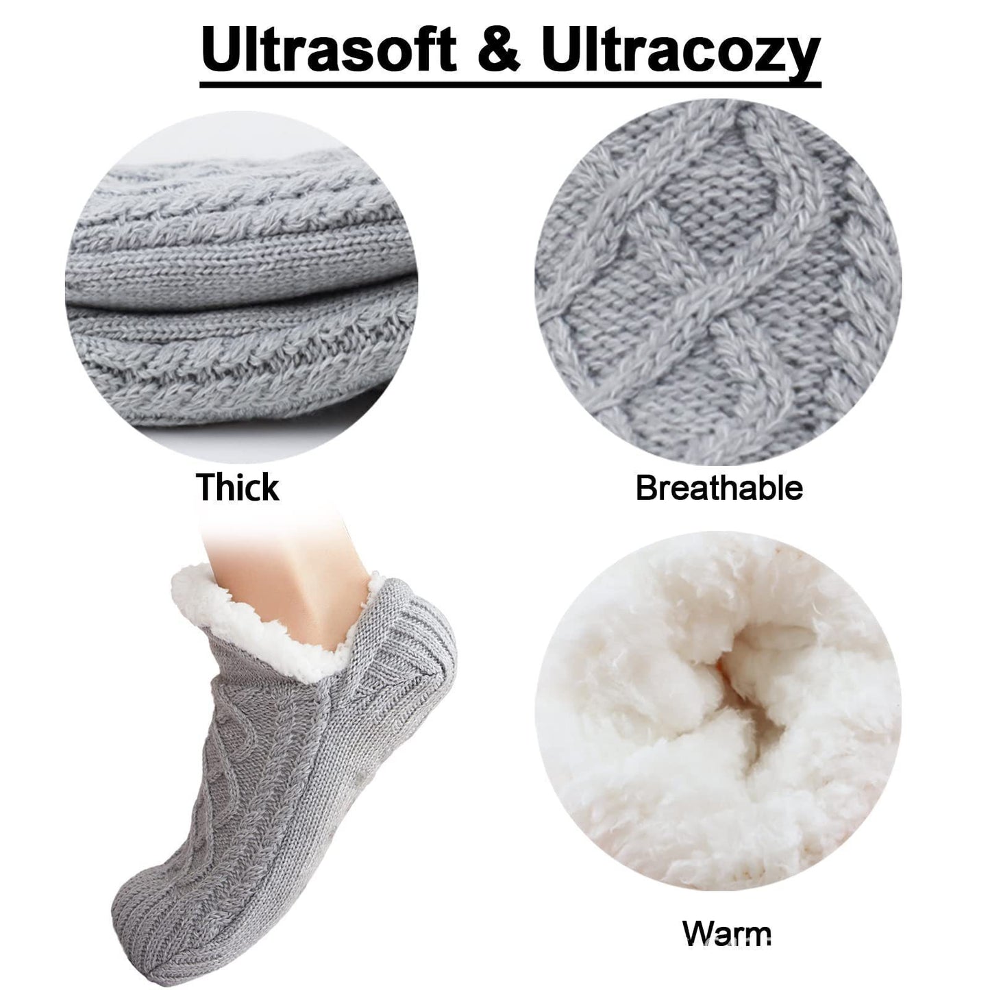 Thick thermal socks for women made of cotton