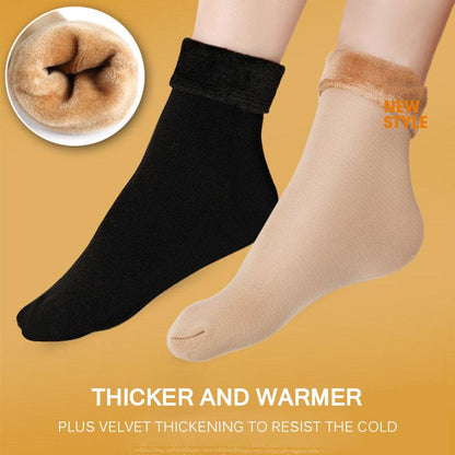 Winter socks for snow, made of velvet