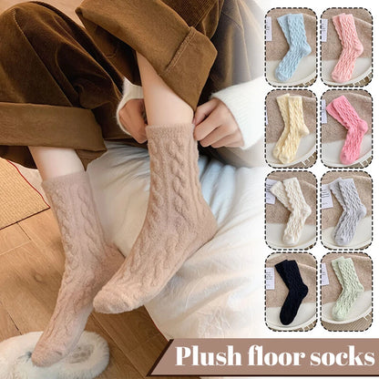 Warm winter plush socks